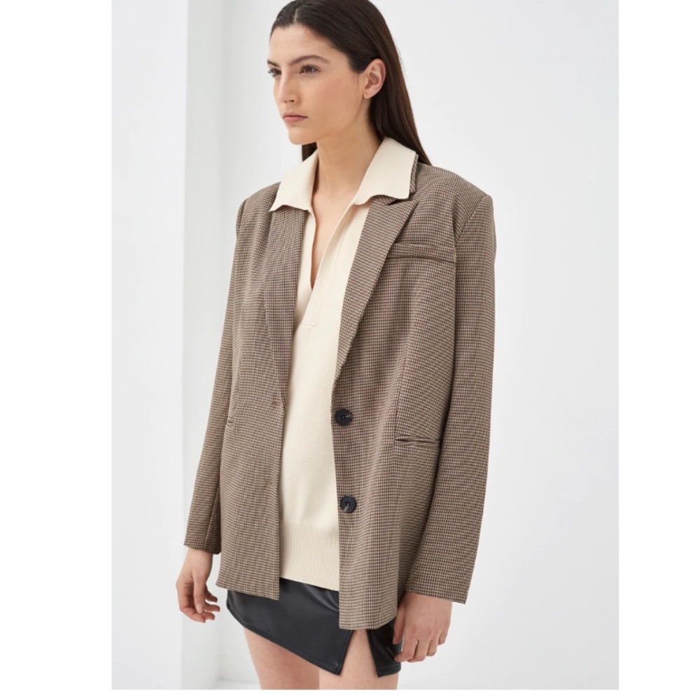 NEW | 4th & Reckless BRISTOL RELAXED BLAZER CHECK